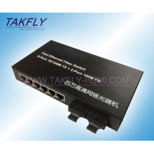 10 / 100m 2-Port Fx + 6-Port Tp Fiber Switch